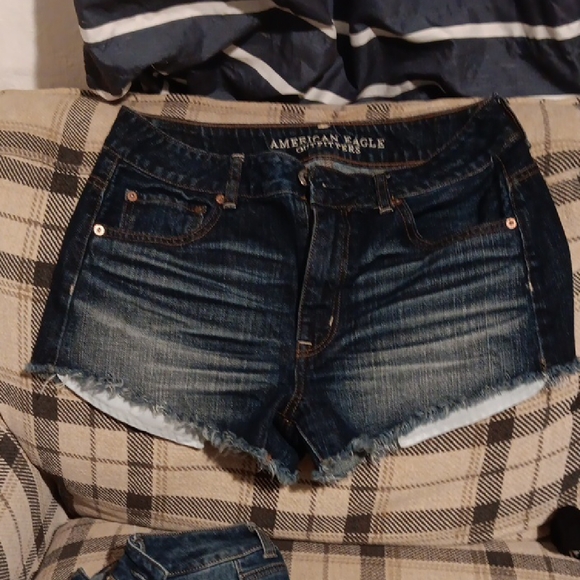 American Eagle Outfitters Pants - American Eagle Outfitters Dark Blue High Waist Shorts